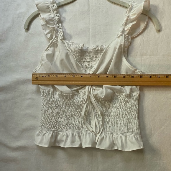 White Ruffle Tank - Picture 4 of 5